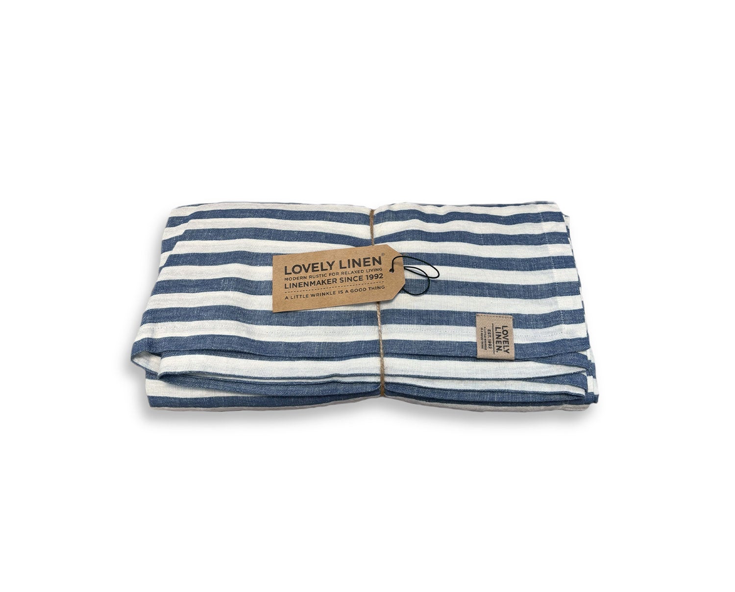 Lovely-Linen-Misty-Edge-Bordsduk-Denim-Blue