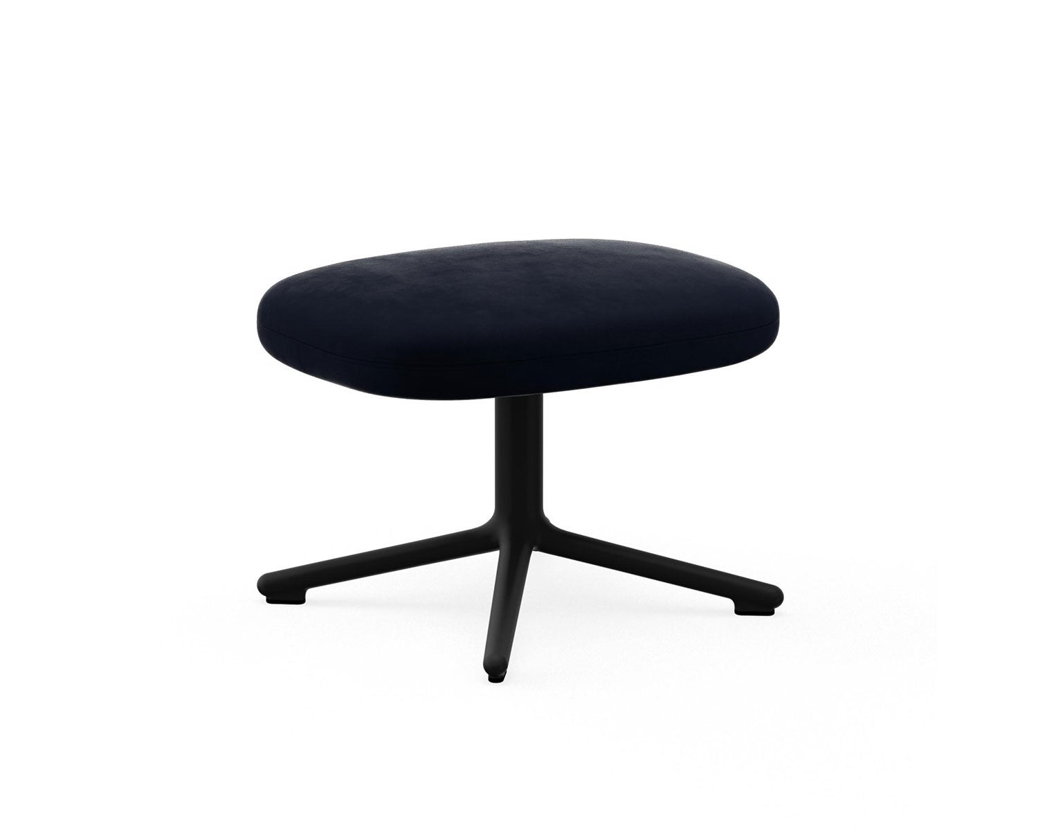 Era-Fotpall-City-Velvet-51-Snurrfot-Svart-Alu