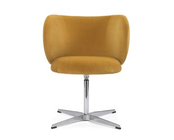 Ferm-Living-Rico-Dining-Chair-Swivel-Rich-Velvet-Honey