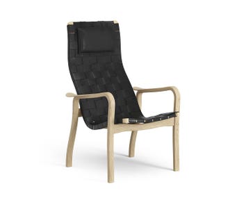 Swedese-Primo-High-Varnished-Oak-Strap-Leather-Black