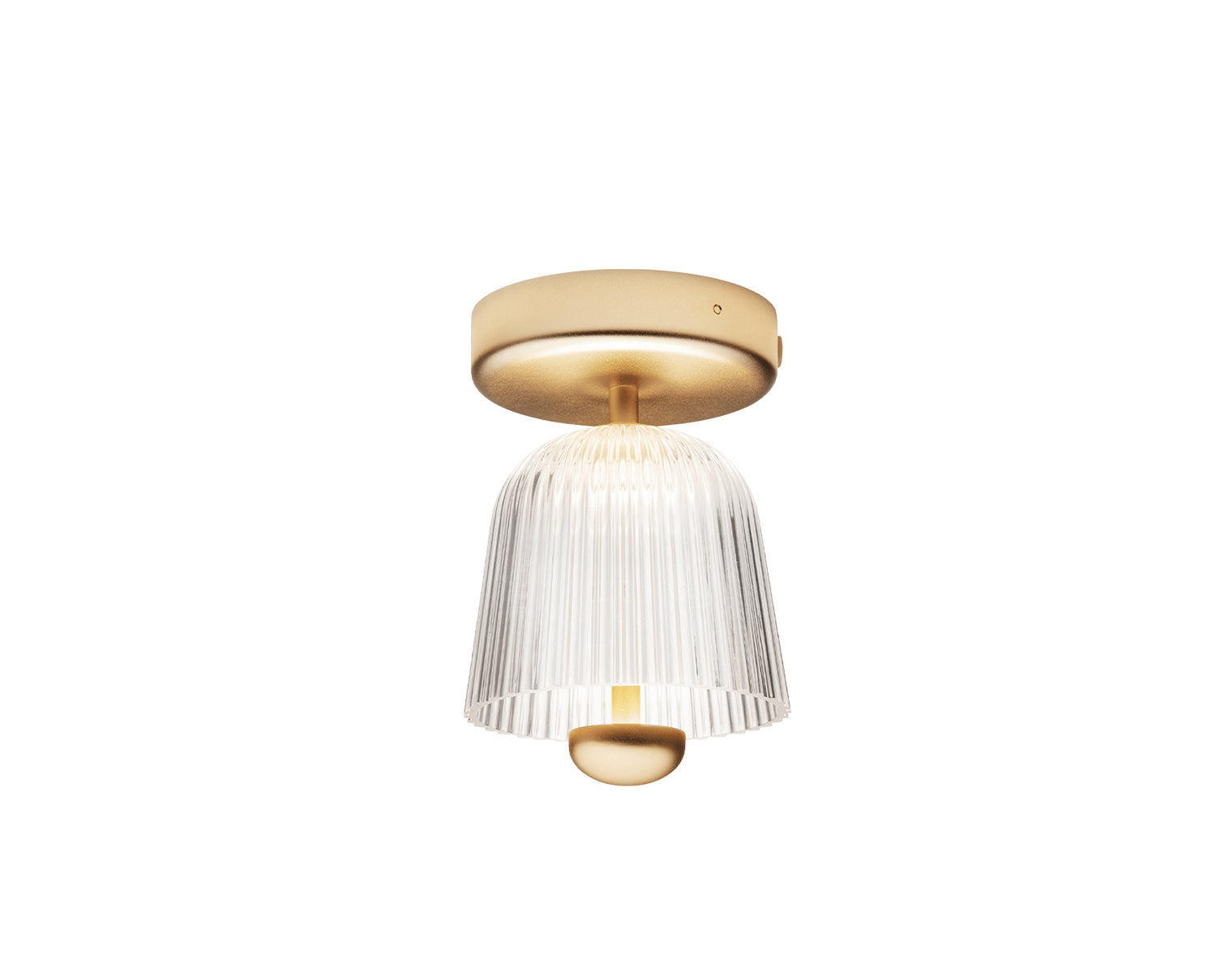 Nuura-Asteea-Ceiling-Lamp-Satin-Brass-Ripple-Clear