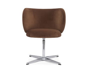 Ferm-Living-Rico-Dining-Chair-Swivel-Rich-Velvet-Soft-Brown