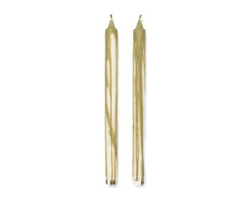 Ferm-Living-Dryp-Candles-Set-of-2-Olive-Green-1