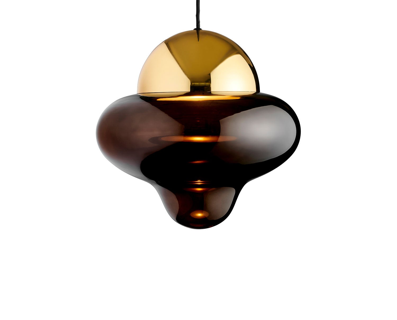Nutty-XL-Brown-Glass-Gold-Dome