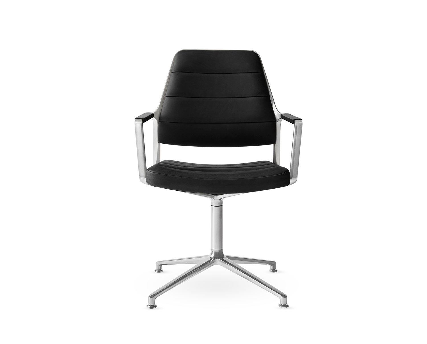 Vipp-455-Swivel-Chair-Black-Leather-Gliders