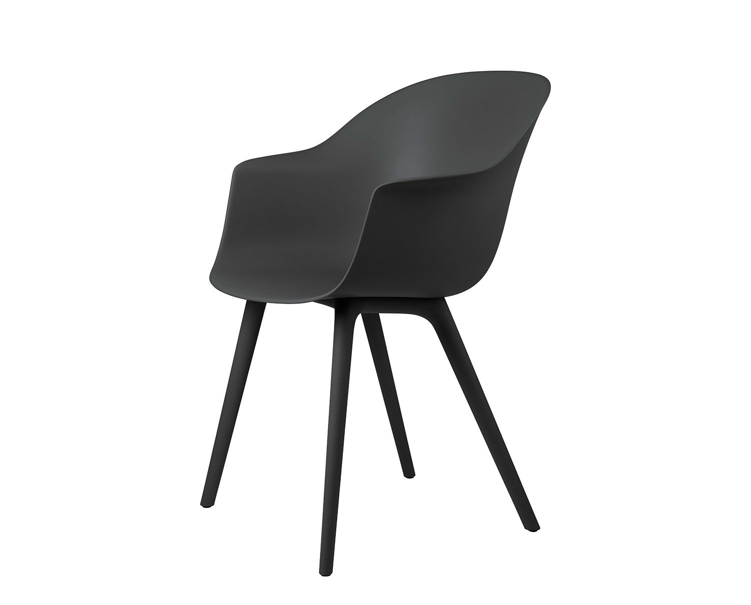 Bat_DiningChair_Plastic_Unupholstered_Black_Black_F3Q-(1)