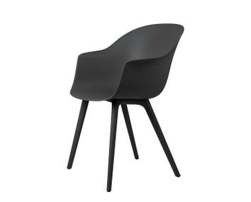 Bat_DiningChair_Plastic_Unupholstered_Black_Black_F3Q-(1)