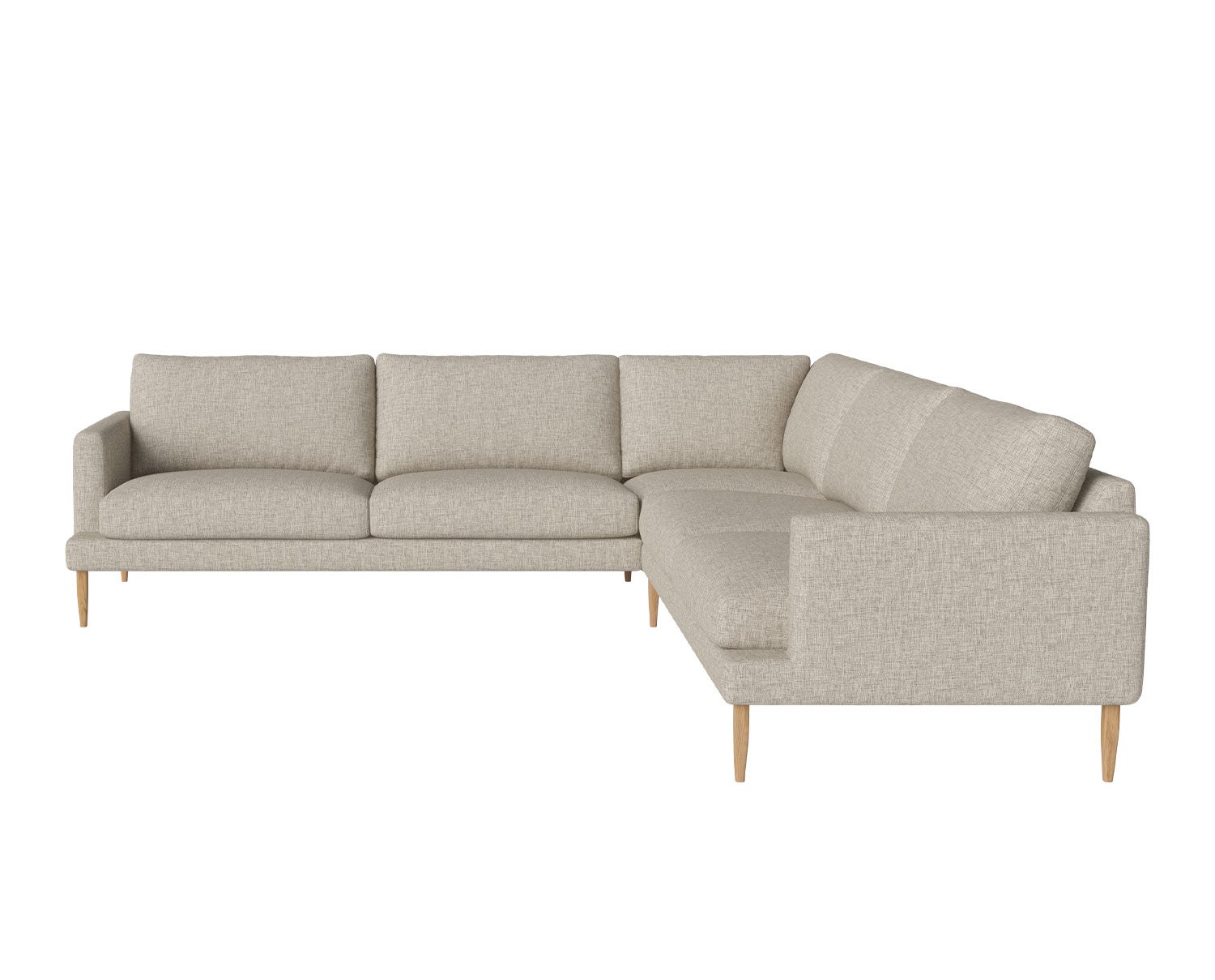 Bolia-Veneda-Slim-Corner-Sofa-6-Seater-Nantes-Dark-Beige-Oiled-Oak-Legs