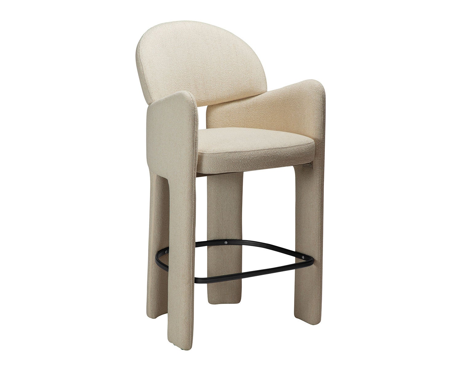 AOLE-COUNTER-STOOL-Simply-Beige-Bouclé-W.-Black-Footrest