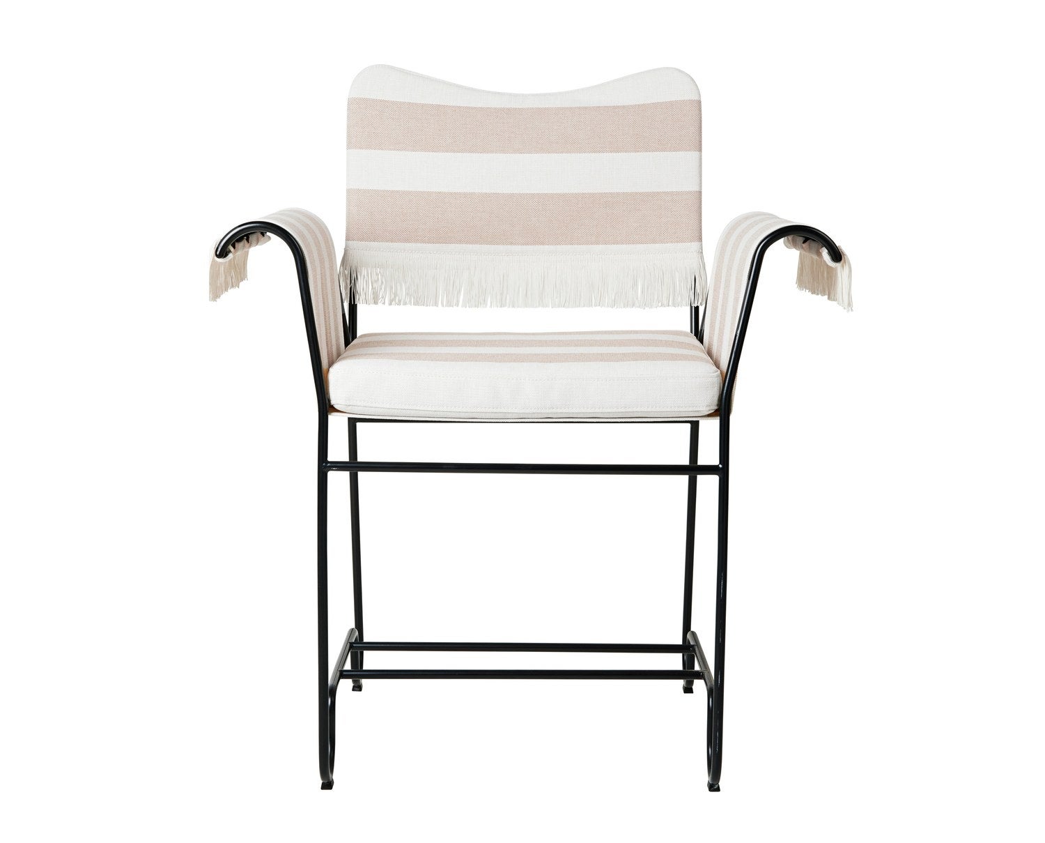 Gubi-Tropique-Stol-Fransar-Tyg-Stripe-Limonta-40-Svart-10117796-h
