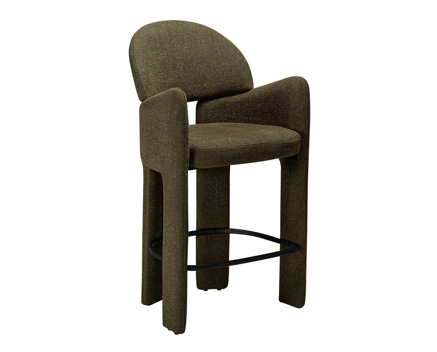 AOLE-COUNTER-STOOL-Dark-Olive-Bouclé-W-Black-Footrest-7