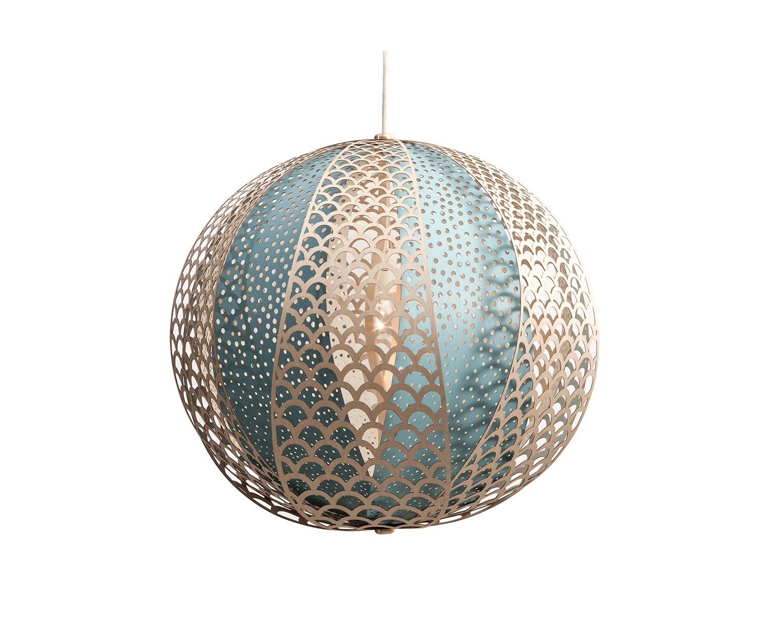 Knopp-Lampa-Liten-Bla