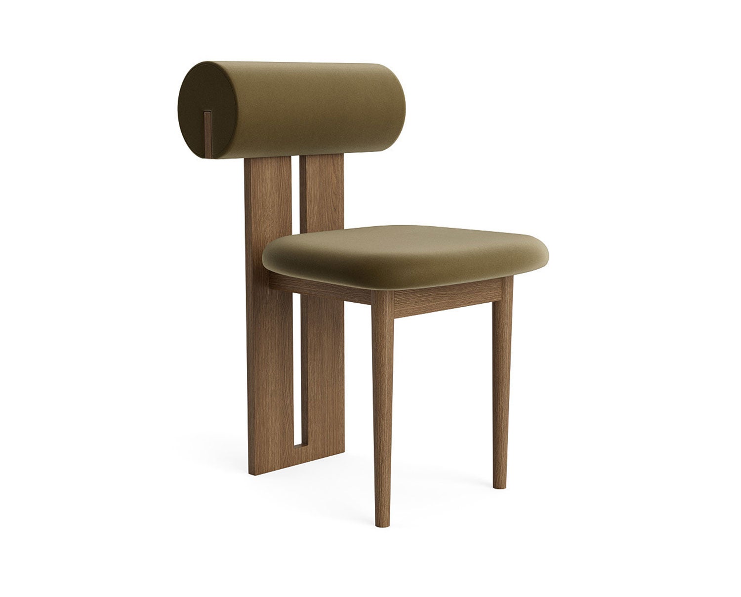 Hippo-Chair-Brussels-Velvet-Olive-Green-751-Light-Smoked-Oak-2