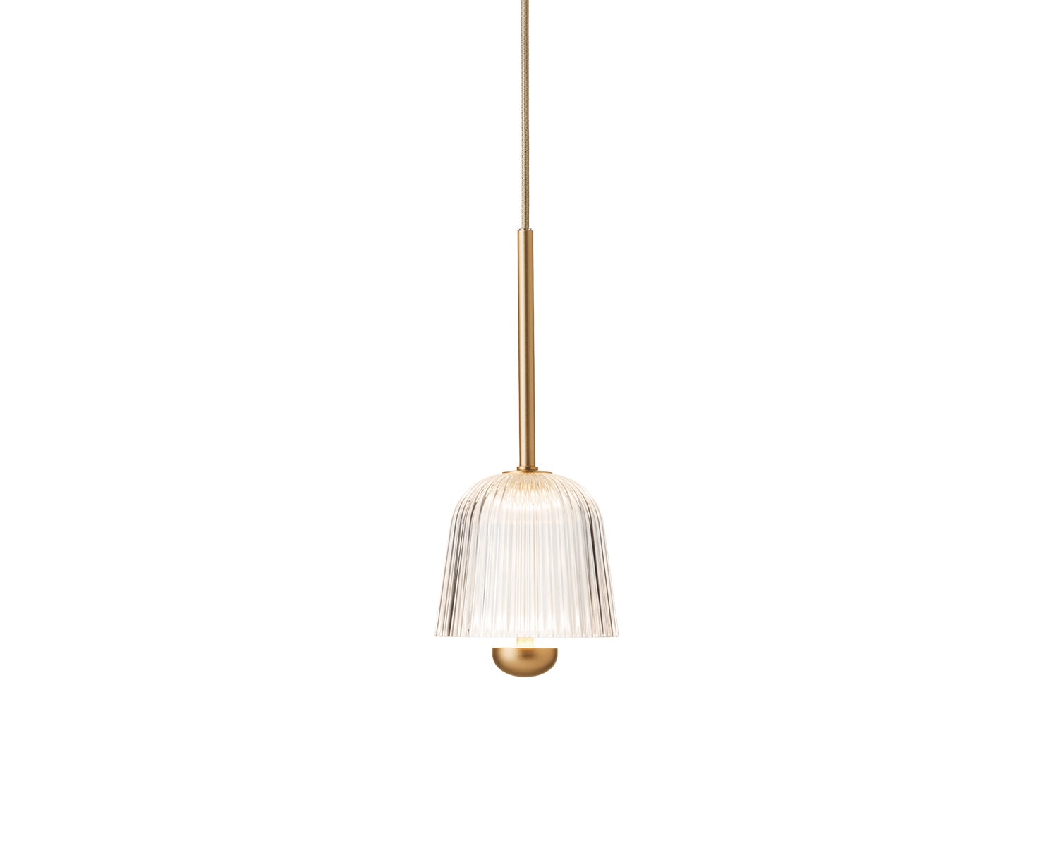 Nuura-Asteea-1Pendant-Satin-Brass-Ripple-Clear