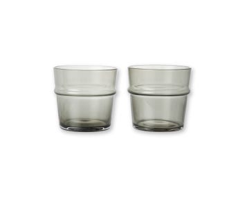 Ferm-Living-Boya-Low-Glasses-Set-of-2-Smoked-Grey-2028-1