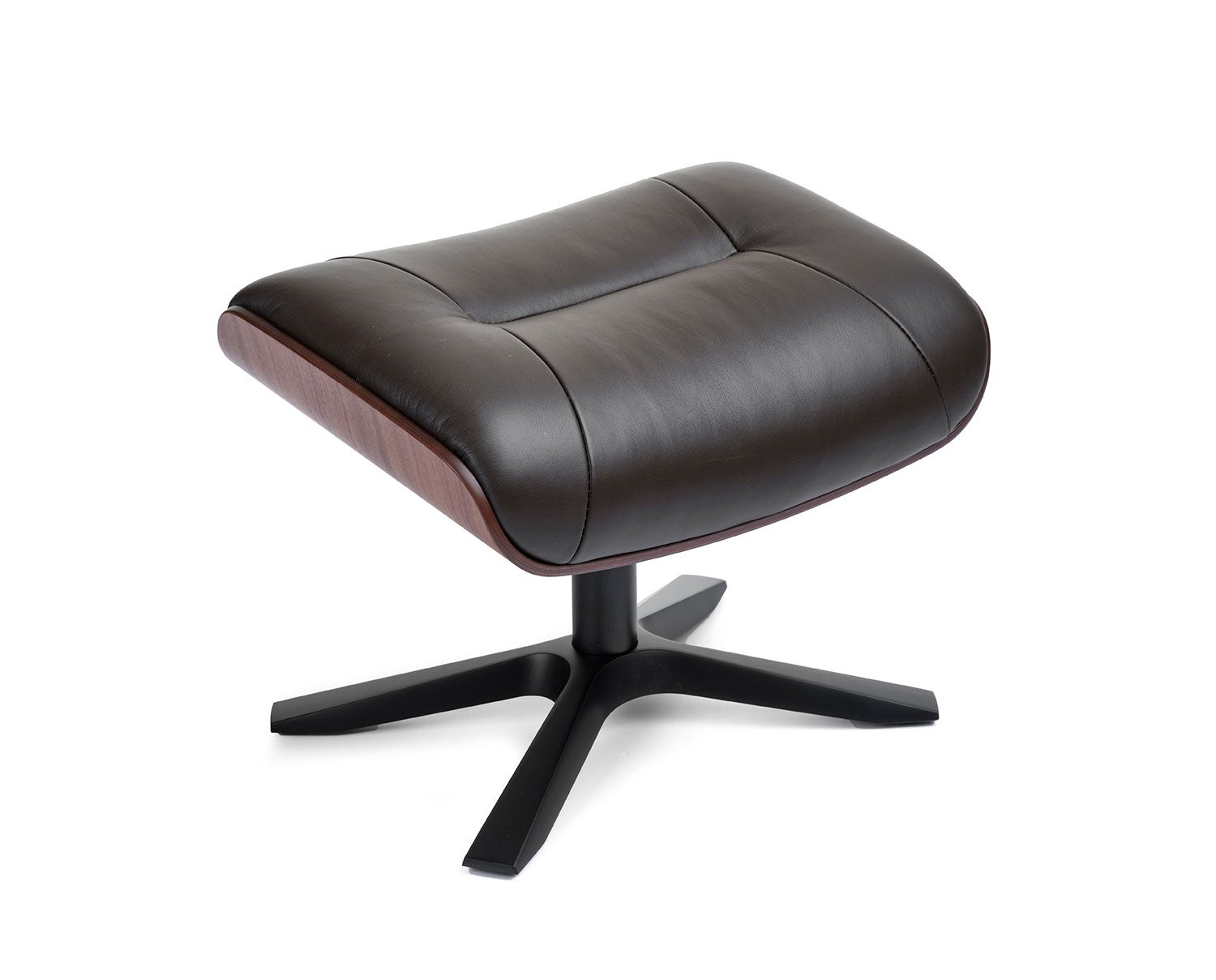 Conform-Friend-Footstool-Walnut-Swivel-Quattro-Fantasy-Black