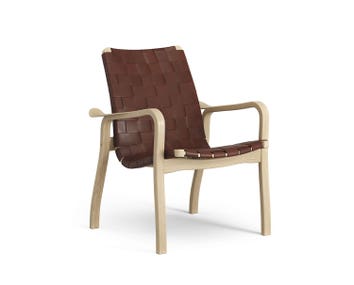 Swedese-Primo-Low-Varnished-Oak-Strap-Leather-Brown-Red