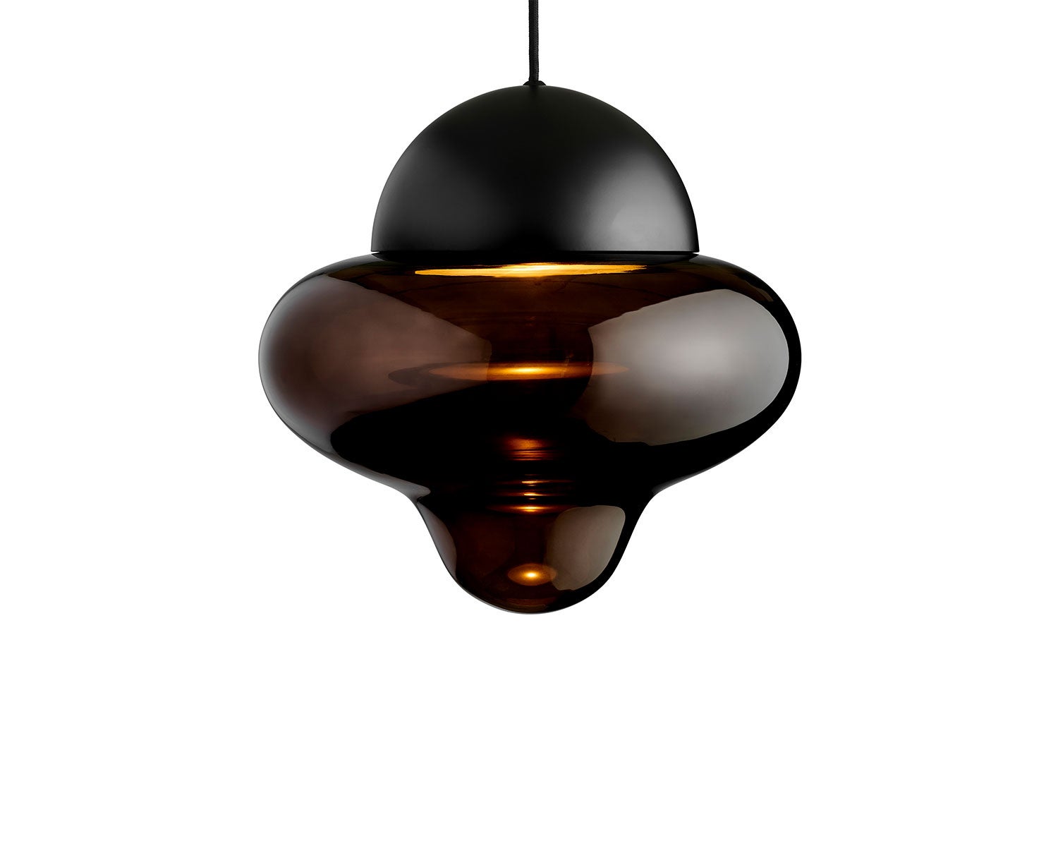 Nutty-XL-Brown-Glass-Black-Dome