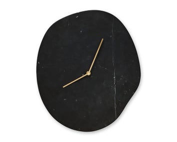 Ferm-Living-Melt-Wall-Clock-Black-Marble-2415-1