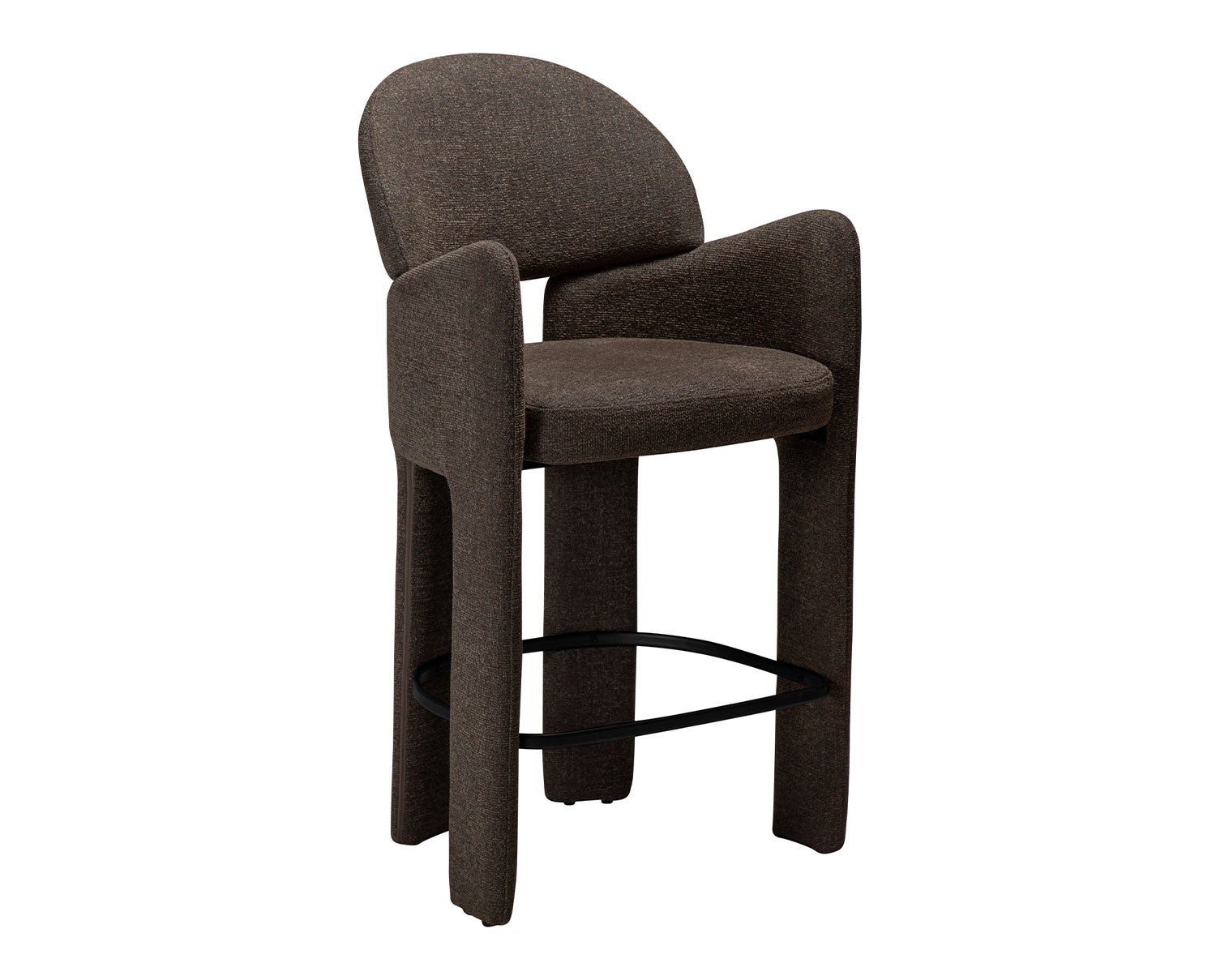 AOLE-COUNTER-STOOL-Major-Brown-Bouclé-W.-Black-Footrest