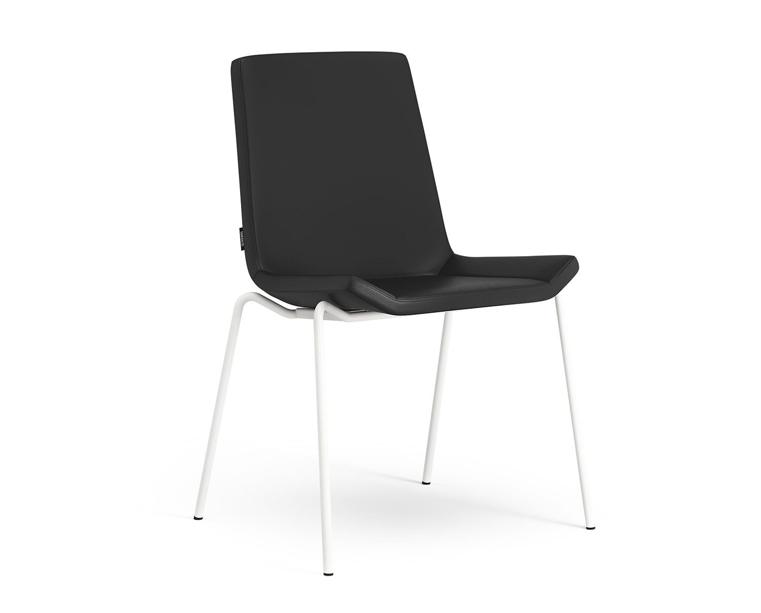 Happy-Stol-Läder-Elmosoft-99999-Black-Vita-Ben