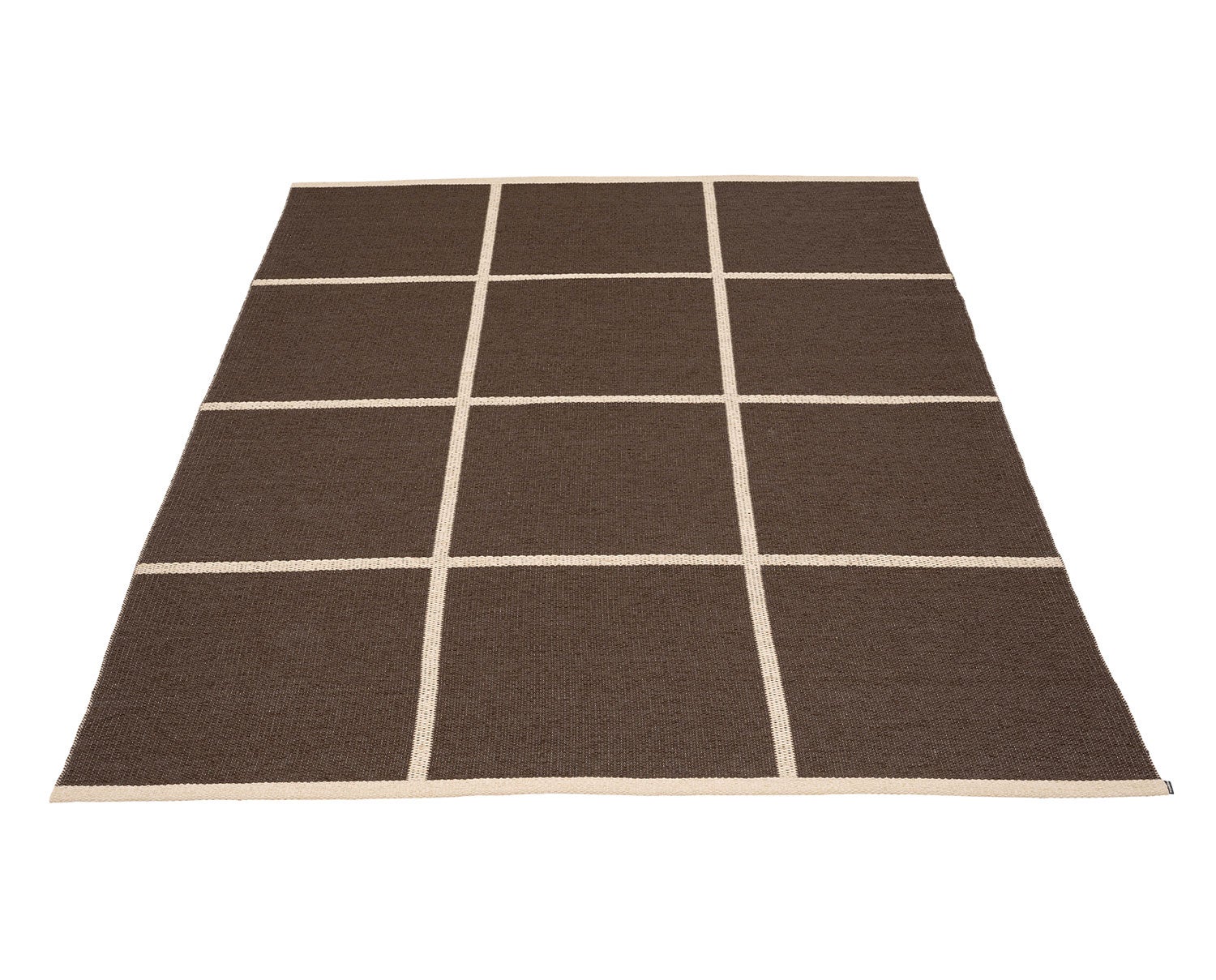 Pappelina-Criss-Rug-180x260-Dark-Brown