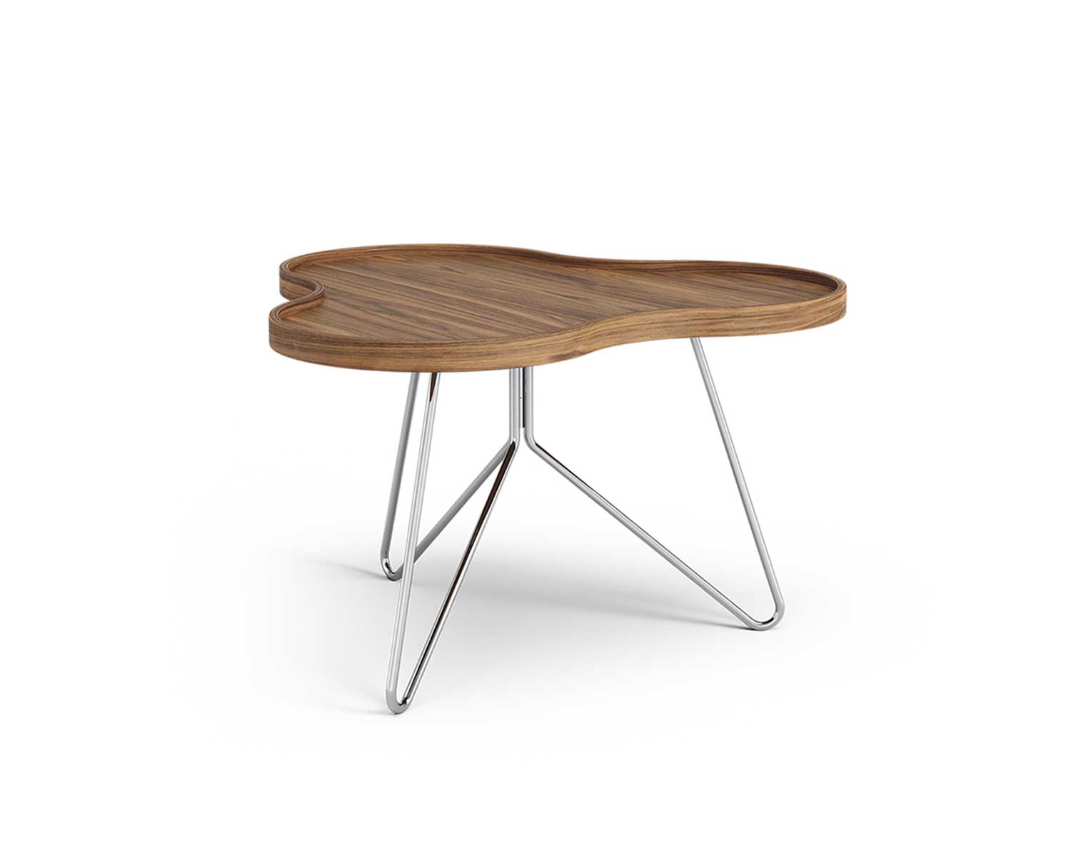 Flower-Mono-Table-66x62-Walnut-Chrome-Metal-H39