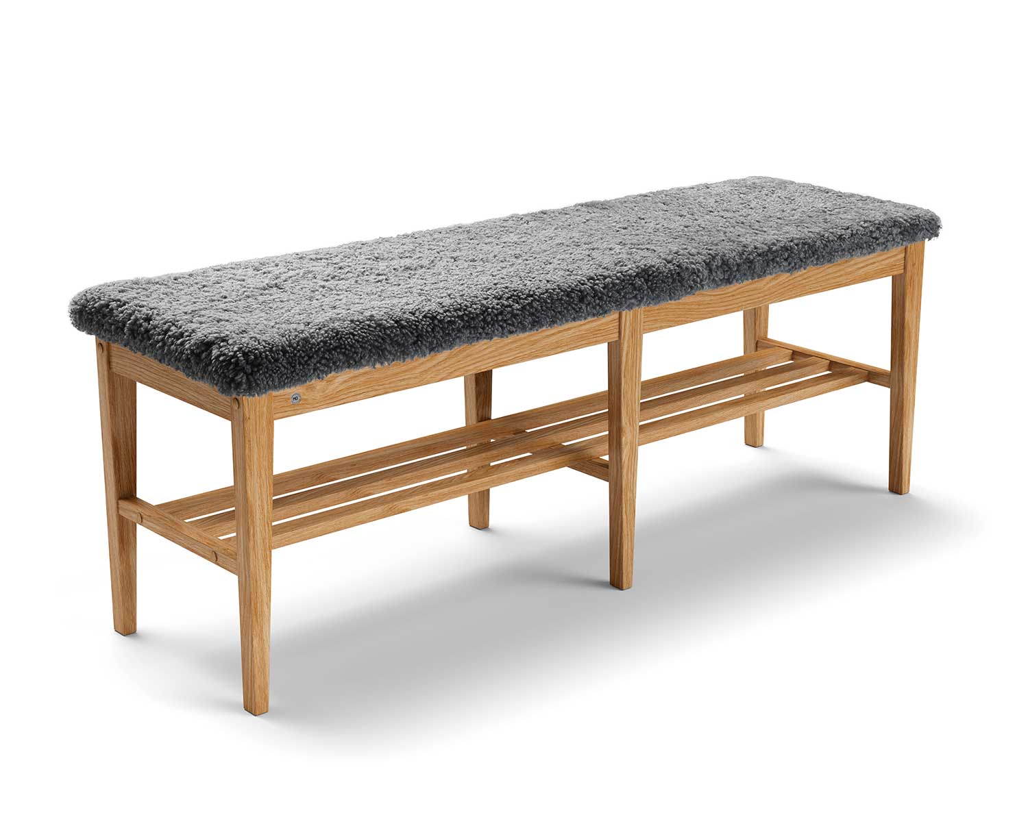 Oscarssons-Mobel-Nadja-Bench-130-Oiled-Oak-Light-Grey-Sheepskin