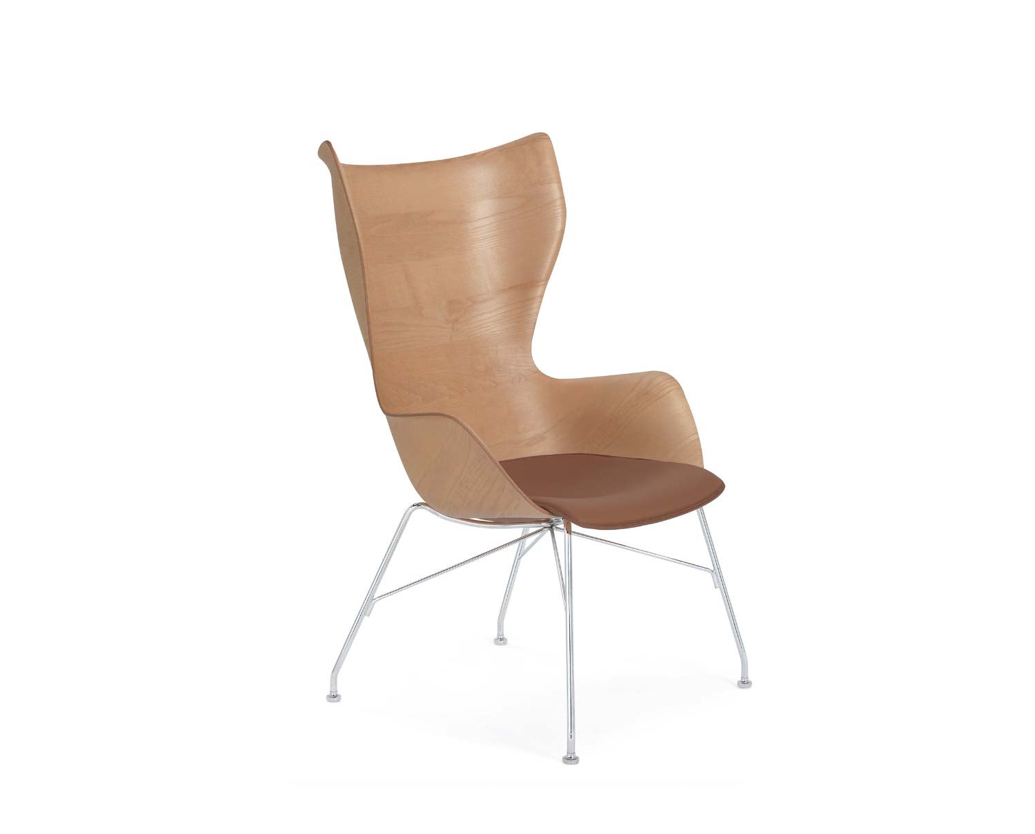 K-WOOD-läder-light-ash-chrome-KARTELL