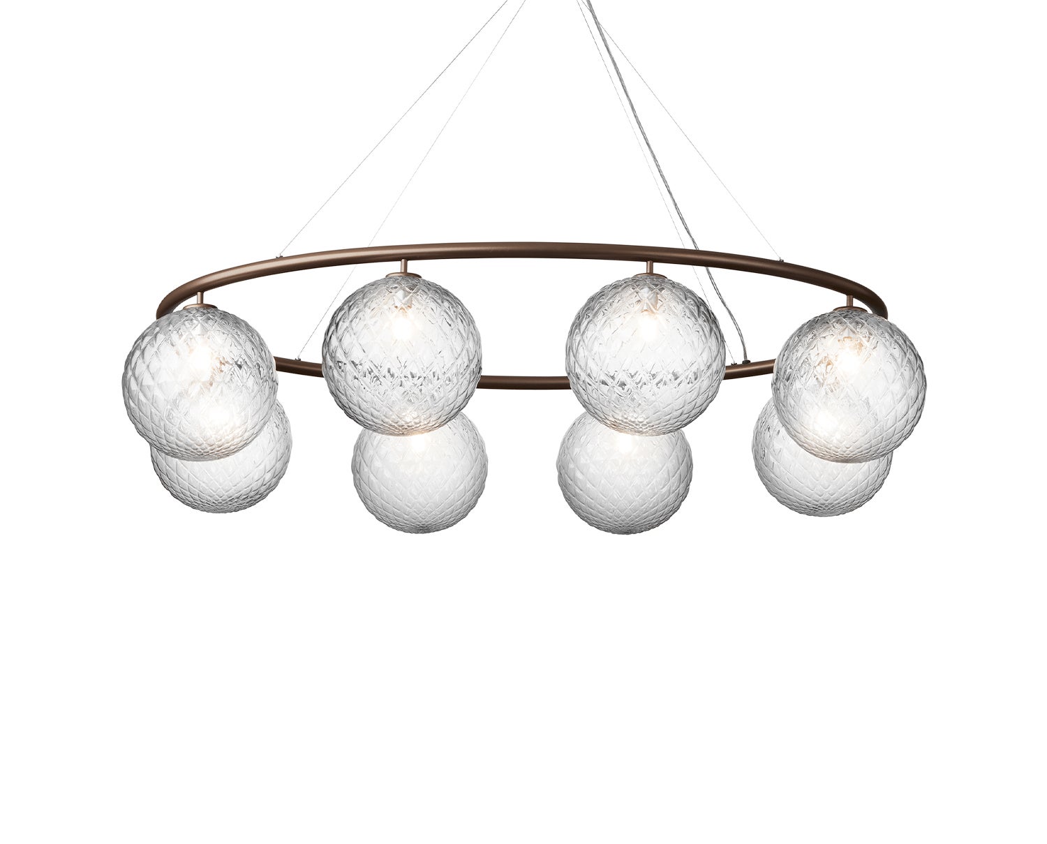 Nuura-Miira-8-Oval-Chandelier-Dark-Bronze-Optic-Clear