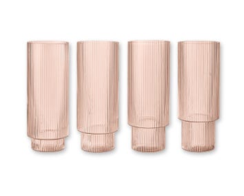 Ferm-Living-Ripple-Long-Drink-Glasses-Set-of-4-Blush-1