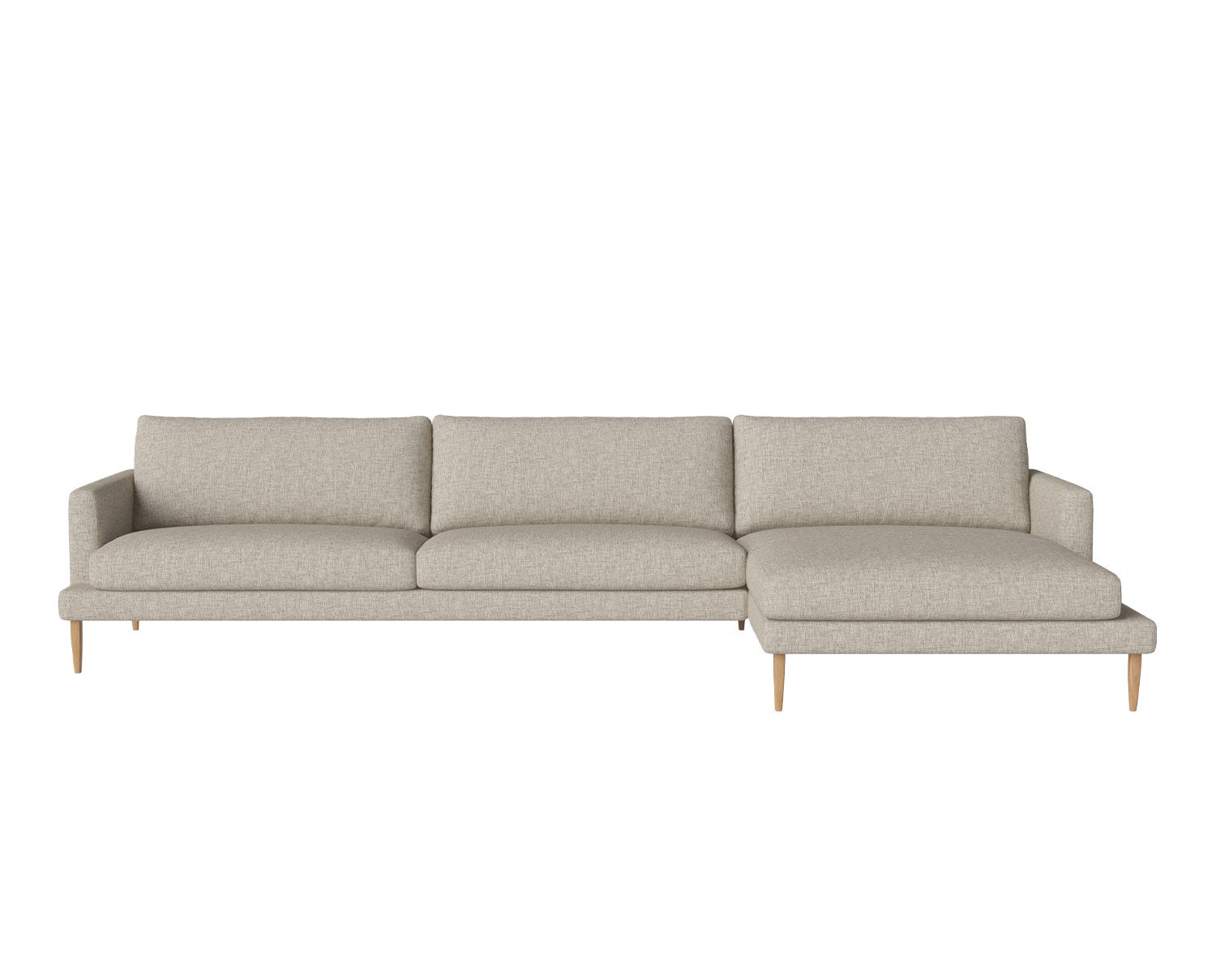Bolia-Veneda-Slim-Sofa-4-5-Seater-Chaise-Longue-Right-Nantes-Dark-Beige-Oiled-Oak-Legs