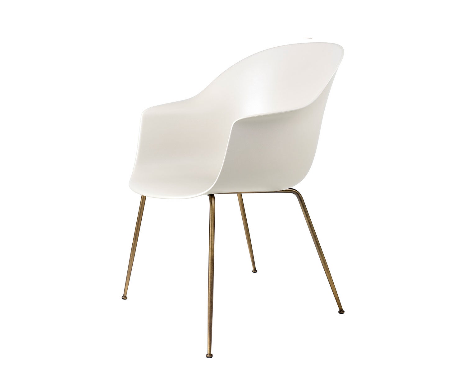 Bat_DiningChair_Conic_Unupholstered_AntiqueBrass_AlabasterWhite