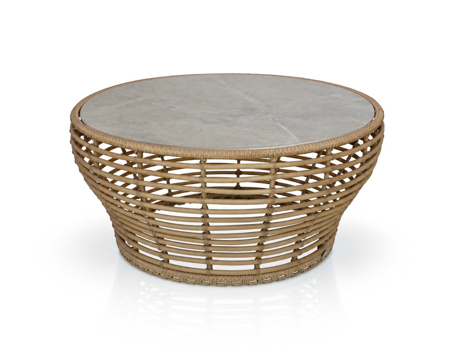 basket-soffbord-o90-weave-natural-taupe-keramik-ld