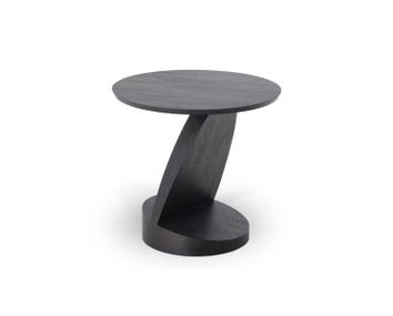 Oblic-Sidobord-Svart-Teak