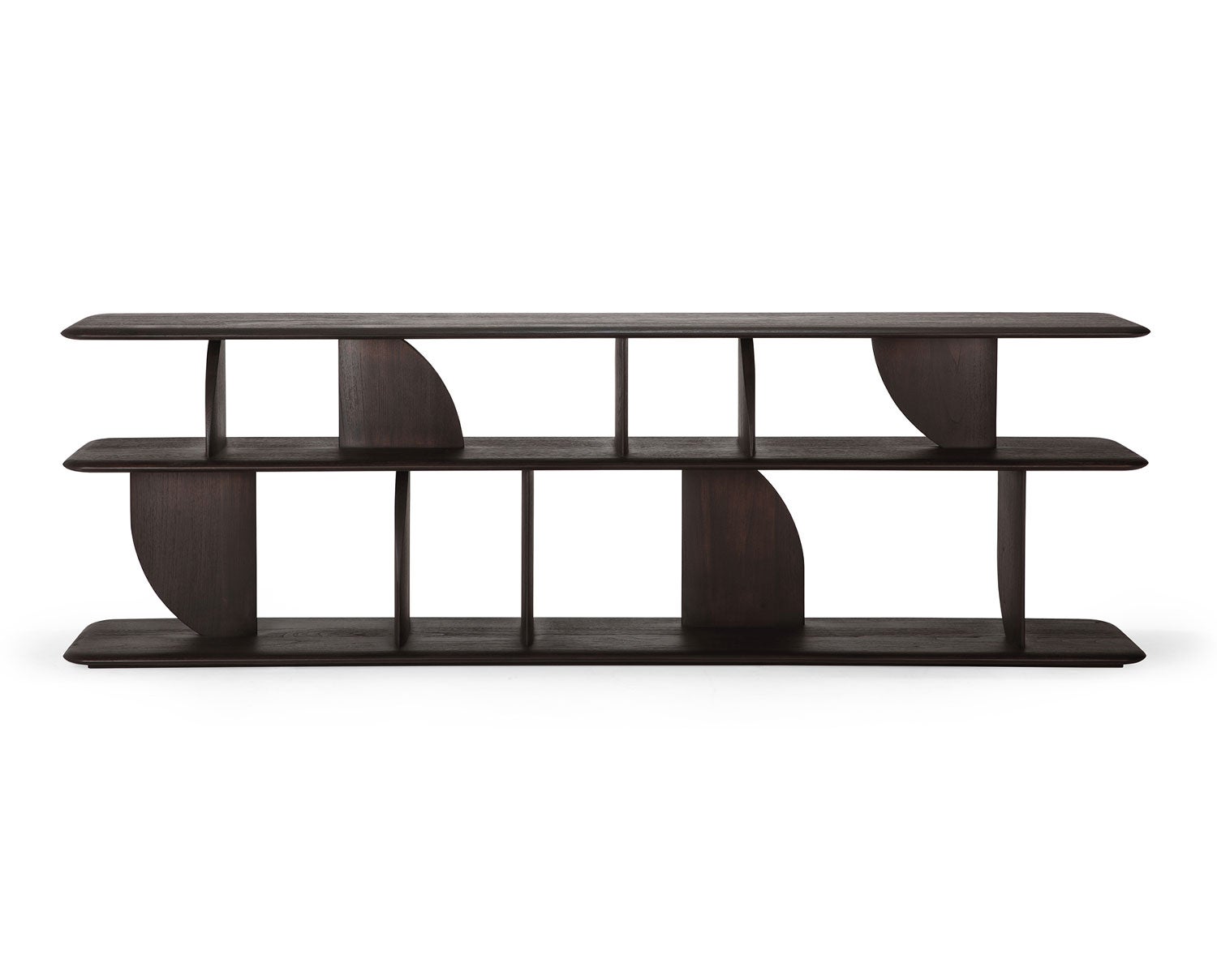 Geometric-Konsolbord-Brun-Teak
