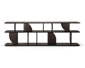 Geometric-Konsolbord-Brun-Teak