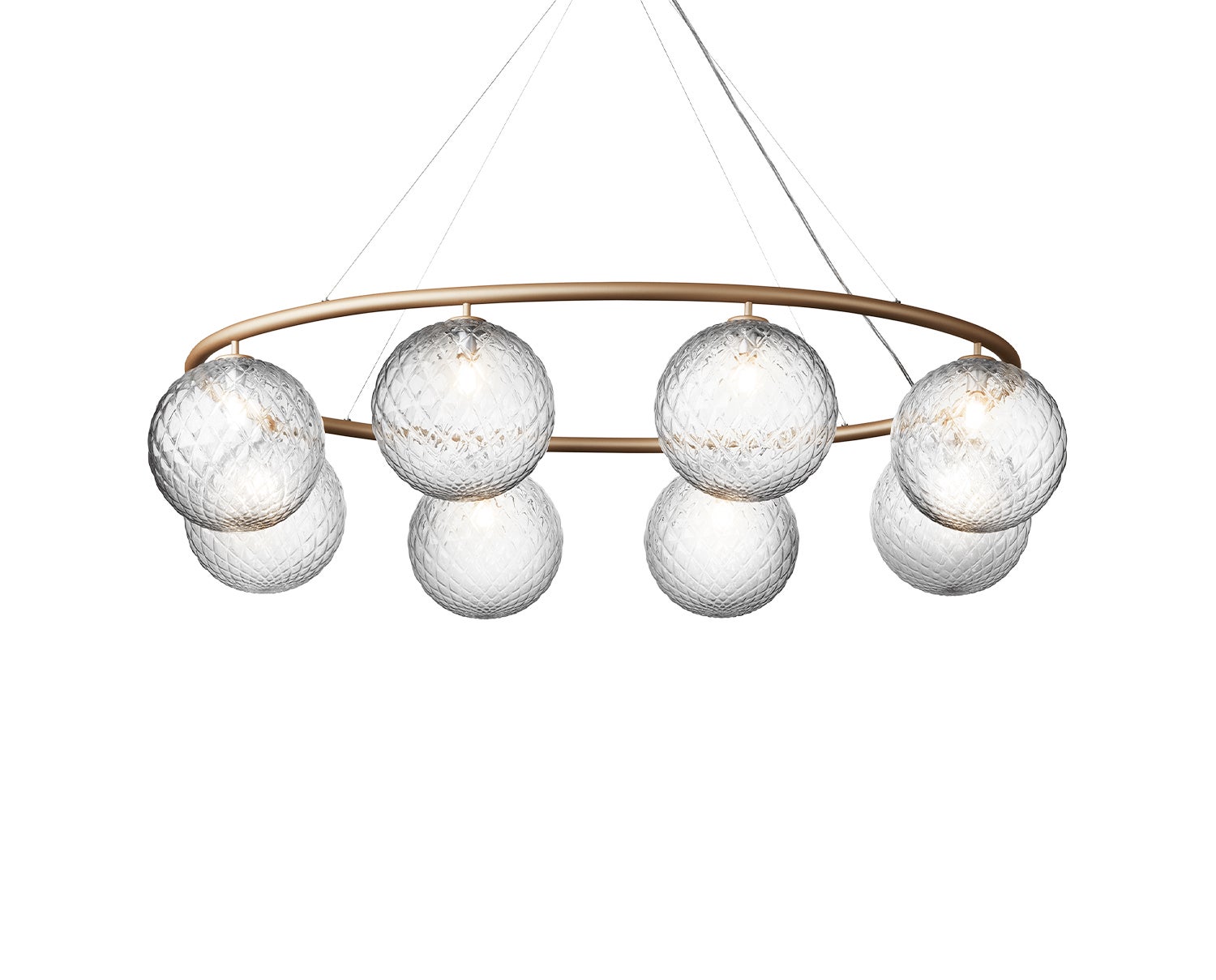 Nuura-Miira-8-Oval-Chandelier-Brass-Optic-Clear