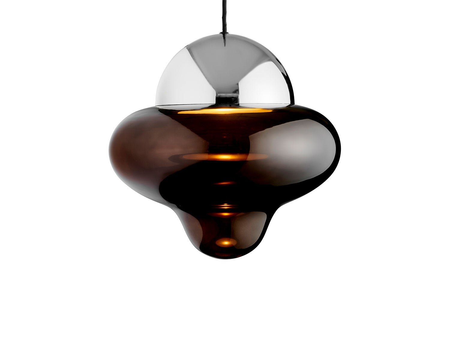 Nutty-XL-Brown-Glass-Chrome-Dome