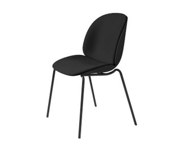Beetle_DiningChair_Stackable_FrontUpholstered_Black_Black_Kvadrat_Remix-Black_F3Q