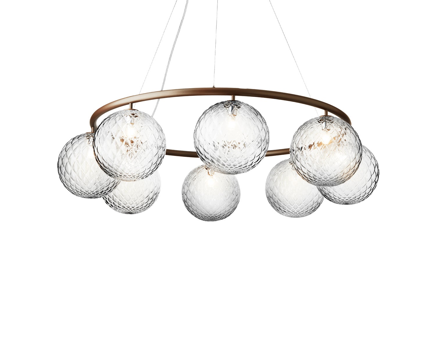 Nuura-Miira-8-Circular-Chandelier-Dark-Bronze-Optic-Clear