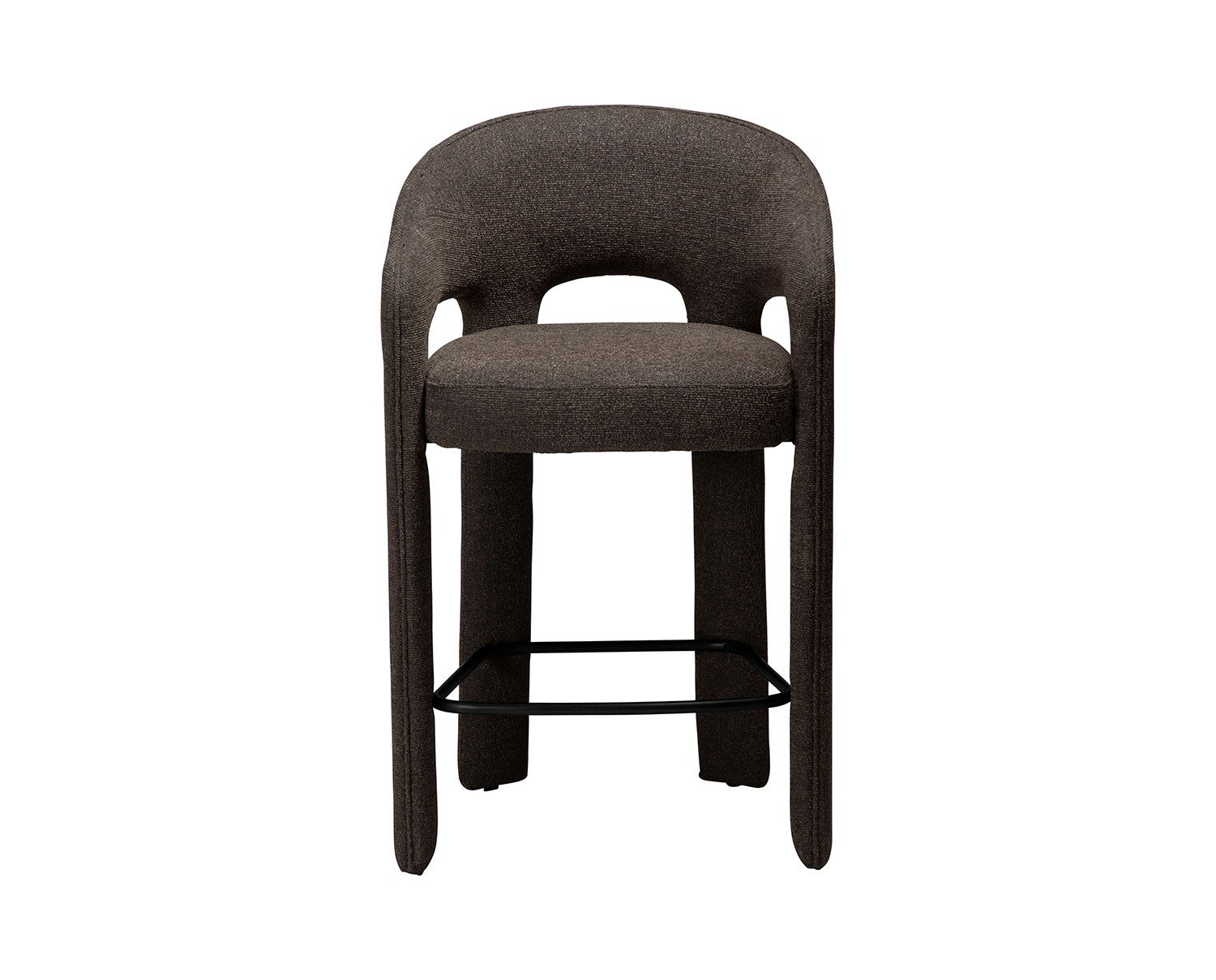 Major-Brown-Bouclé-W.-Black-Footrest